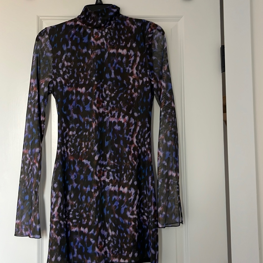 Print mini dress